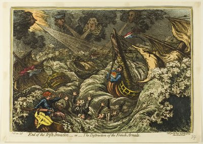 Einde van de Ierse invasie door James Gillray