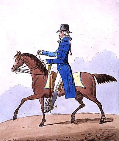 Ruiterlijkheid, of een edele Schot, getransformeerd, gepubliceerd door Hannah Humphrey in 1803 door James Gillray
