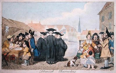 Vlaamse karakters, gepubliceerd door G. Humphrey in 1793 door James Gillray