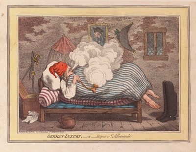 Duitse Luxe of Rust à la Allemande, uitgegeven 1800 door James Gillray