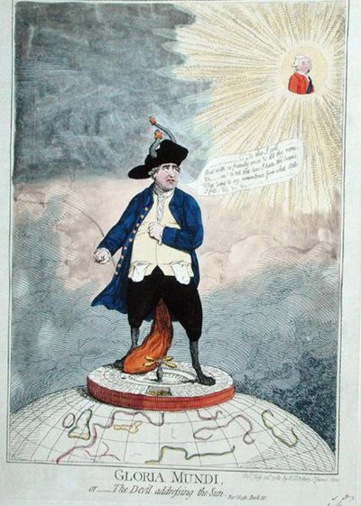 Gloria Mundi, of De Duivel die de Zon Toespreekt door James Gillray