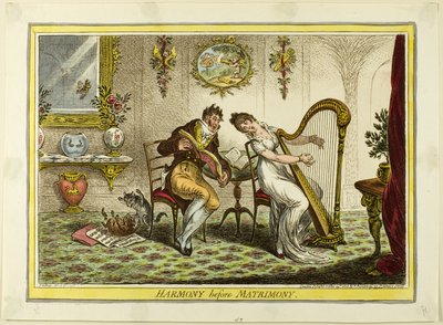 Harmonie voor het huwelijk door James Gillray