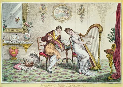 Harmonie voor het huwelijk, 1805 door James Gillray