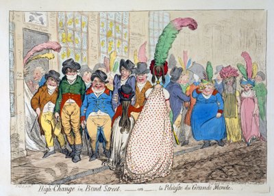 High Change in Bond Street of la Politesse du Grande Monde, 1796 door James Gillray