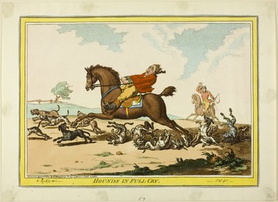 Honden in volle schreeuw door James Gillray