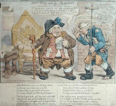 John Bull en de Alarmist door James Gillray