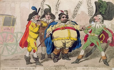 Koning Hendrik IV: de Laatste Scène, gepubliceerd door S.W. Fores in 1788 door James Gillray