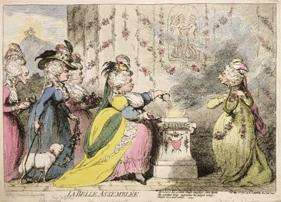 La Belle Assemblee, gepubliceerd door Hannah Humphrey in 1787 door James Gillray