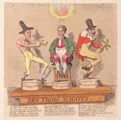 Les Trois Magots door James Gillray