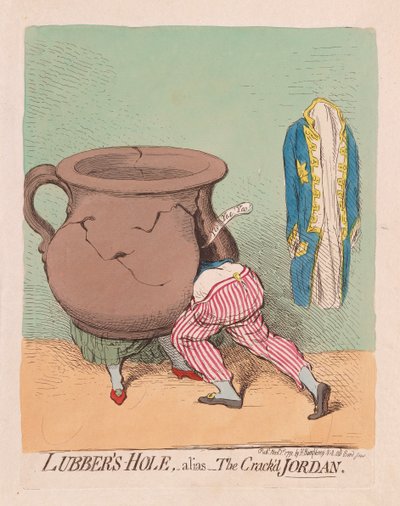 Lubbers Hole, alias The Crackd Jordan door James Gillray