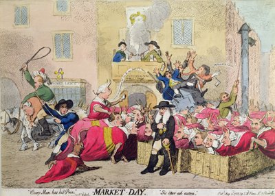 Marktdag door James Gillray