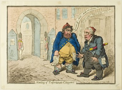 Bijeenkomst van Ongelukkige Citoyen door James Gillray