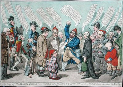 Vergadering van de monetaire belangen: constitutionele oppositie tegen 10 procent, of John Bull
