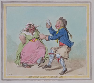 Mijn Poll en Mijn Partner Joe, gegraveerd door T. Adams, uitgegeven door Hannah Humphrey, 1796 door James Gillray