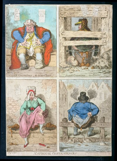 Nationale gemakken, uitgegeven door Hannah Humphrey in 1796 door James Gillray