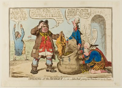Opening van de begroting door James Gillray