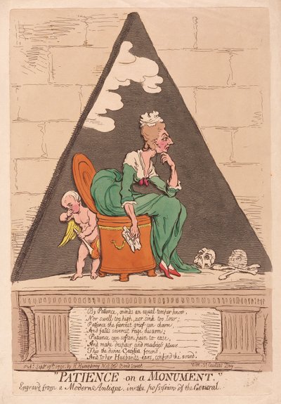 Geduld op een Monument door James Gillray