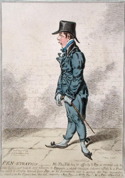Pen-Etration, uitgegeven door Hannah Humphrey in 1799 door James Gillray