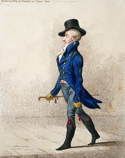 Portret van een man door James Gillray