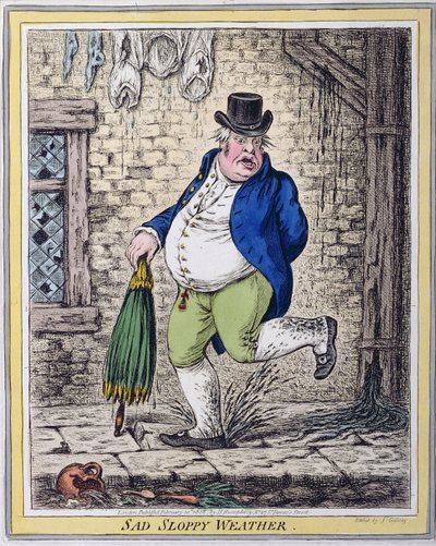 Triest slordig weer door James Gillray