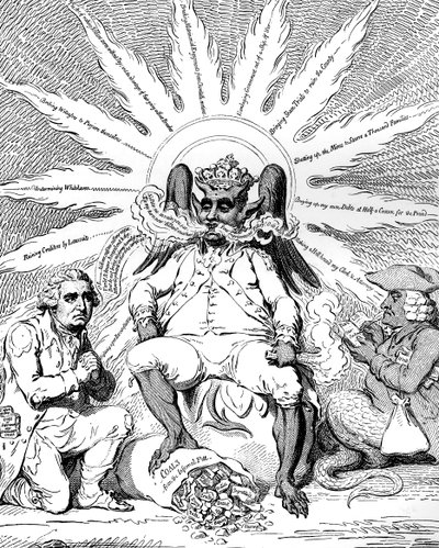 Satan in al zijn Glorie... door James Gillray