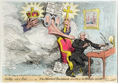 Een Rat Ruiken, of De Atheïstische-Revolutionist verstoord in zijn Middernachtelijke 