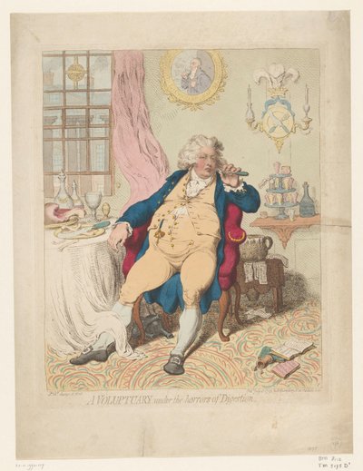 Spotprent op George IV, 1792 door James Gillray