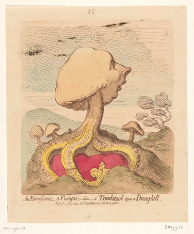 Spotprent op William Pitt de Jonge, 1791 door James Gillray