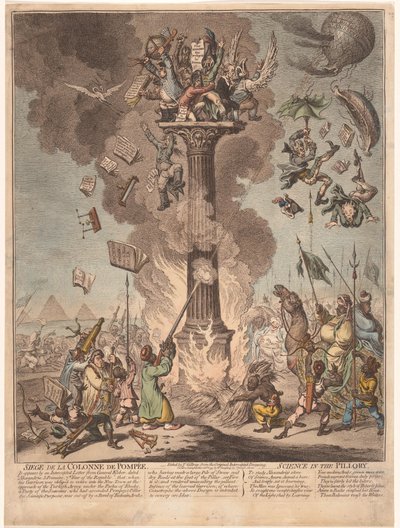 Spotprent op de Franse expeditie naar Egypte, 1799 door James Gillray