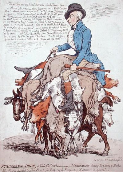 Staggering-Bobs, of Een Verhaal voor Schotten door James Gillray