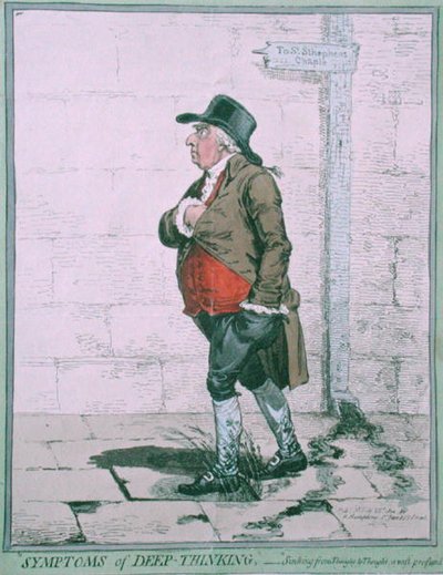 Symptomen van diep nadenken door James Gillray