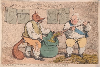 De kolenhevers door James Gillray