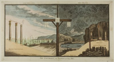 Het Contrast of Dingen zoals ze Zijn door James Gillray