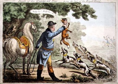 De Dood van de Corsicaanse Vos door James Gillray