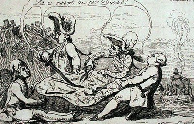De Nederlandse divisies, uitgegeven door S.W. Fores in 1787 door James Gillray