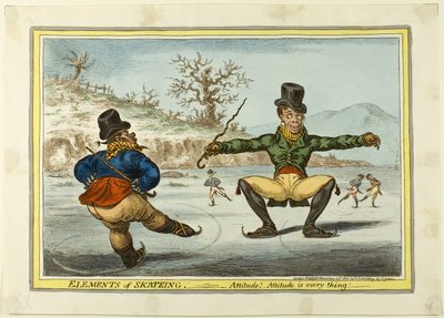 De elementen van het schaatsen: Houding is alles door James Gillray
