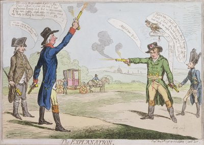 De Verklaring, uitgegeven door Hannah Humphrey in 1798 door James Gillray