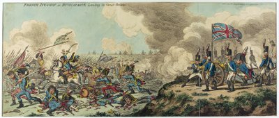 De Franse invasie of de landing van Napoleon Bonaparte (1769-1821) in Groot-Brittannië door James Gillray