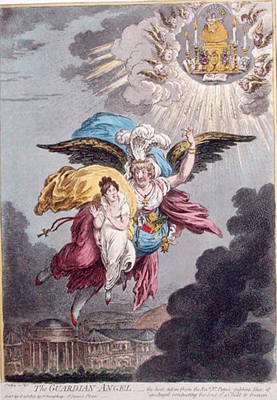 De beschermengel door James Gillray