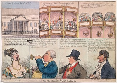 Het Huis dat Jack Bouwde, uitgegeven door Walker in 1809 door James Gillray