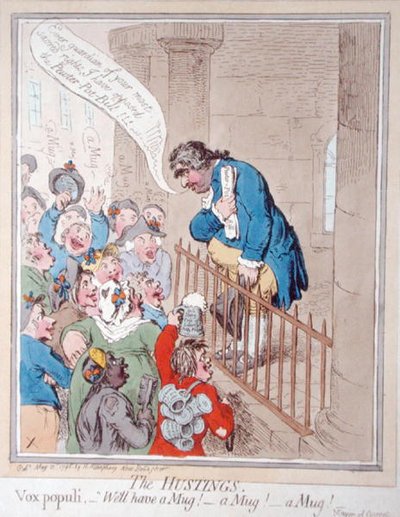 De Verkiezingsbijeenkomst door James Gillray