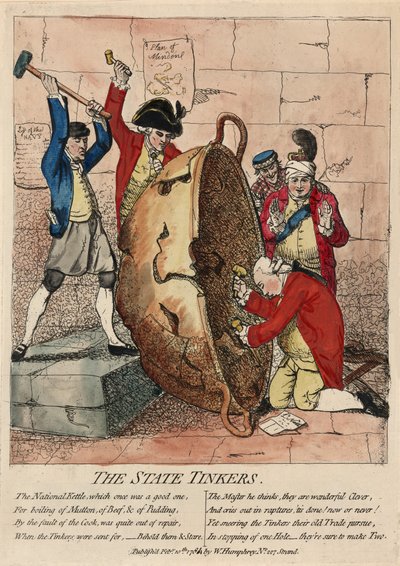 De Staatssmeden, uitgegeven door W. Humphrey, 10 februari 1780 door James Gillray