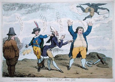 De tijden, Anno 1783, gepubliceerd door William Humphrey door James Gillray