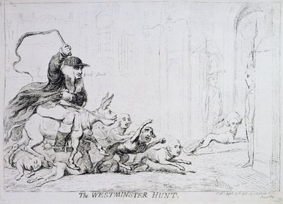 De Westminster Hunt, uitgegeven in 1788 door James Gillray