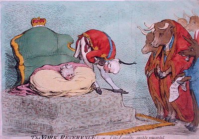 De Yorkse Eer, of Stedelijke Loyaliteit, Ruimschoots Beloond door James Gillray