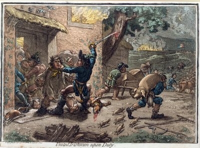 Verenigde Ieren op Dienst, gepubliceerd door Hannah Humphrey in 1798 door James Gillray