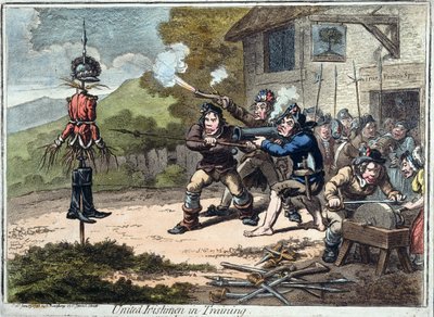 Verenigde Ieren in training, uitgegeven door Hannah Humphrey, 1798 door James Gillray