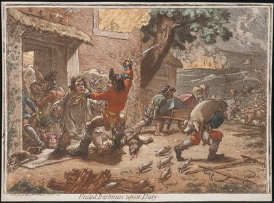 Verenigde dienstplichtige Ieren door James Gillray