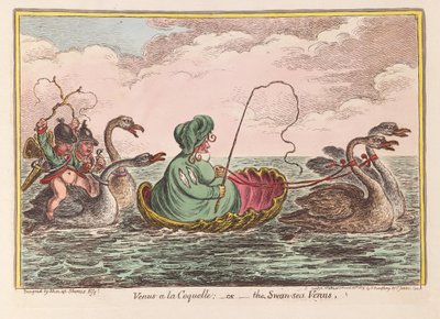 Venus a la Coquelle; of de Swansea Venus, uitgegeven 1809 door James Gillray