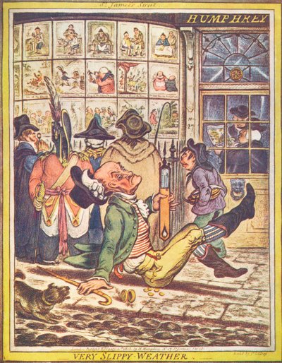 Zeer glad weer, 1808 door James Gillray